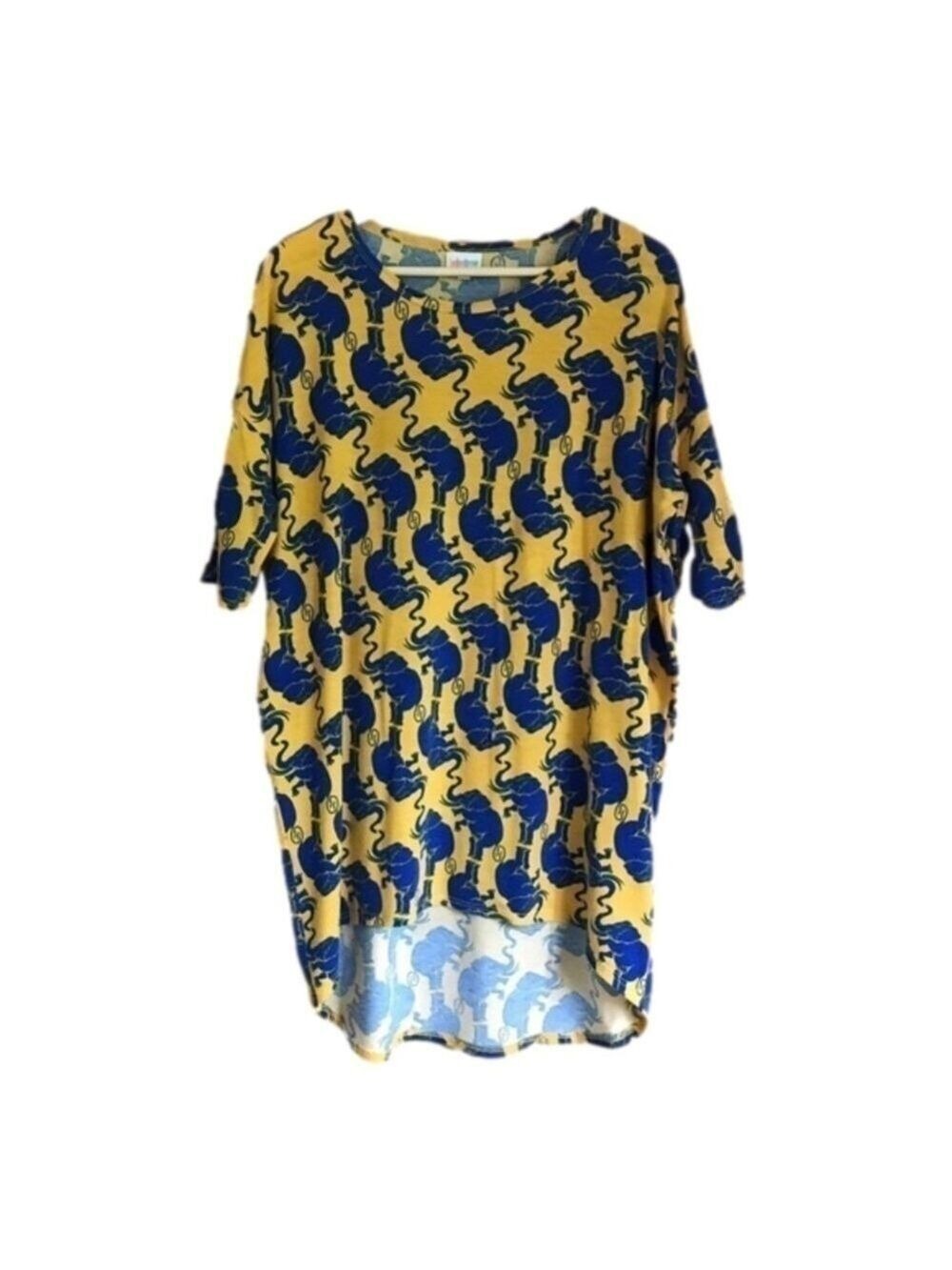 LuLaRoe Irma elephant print high-low tunic top size XS